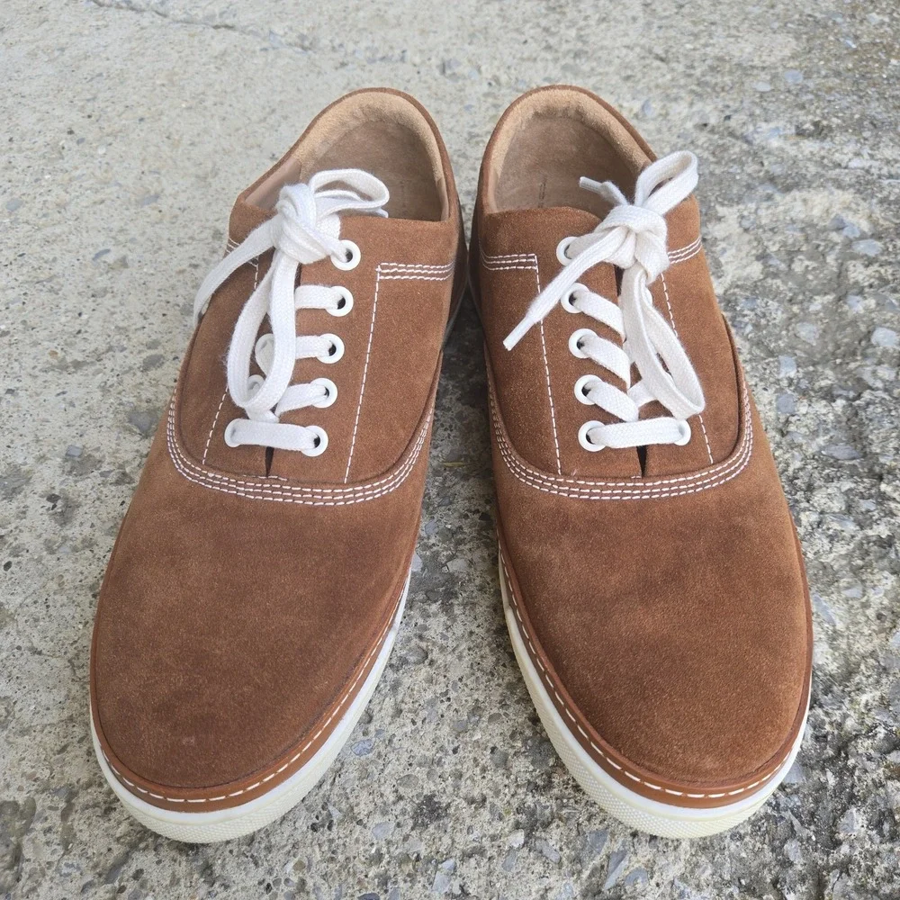 Allen Edmonds Porter Derby Suede Lace Up Sneakers US Men's 9D Brown